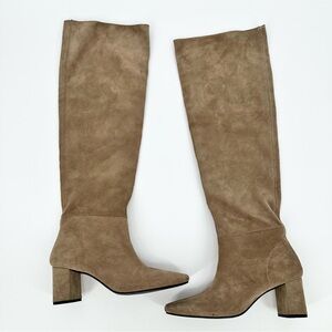 Zara Suede Tall Over the Knee Boots